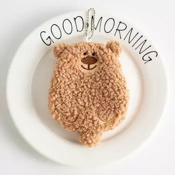 Kawaii Bear плюшевые сумки для монет кошелек для женщин и девочек карманный кошелек для денег студенческий мини-держатель для кредитных карт сумка для хранения наушников коричневый