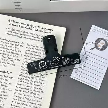 Kawaii Black Cat Plastic Clip Cute Stationery Binder Clips for Journal Scrapbooking Planner Multifunctional Bill Notes Memo Clip