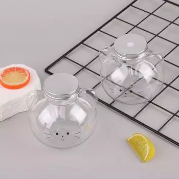 Kawaii бутылки для воды для кошек для молока, чая, кофе, сока, портативная чашка для питья, домашняя прозрачная бутылка для приготовления сока, бутылка для напитков, не содержащая BPA 1