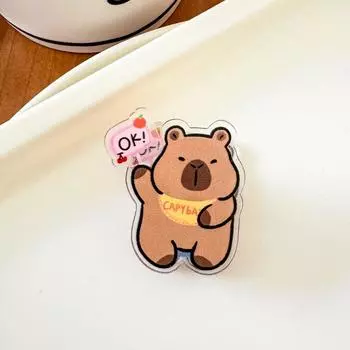Kawaii Capybara Acrylic Clip Creative Binding Sealing Clamp Photo Clip Cute Paper Clip Student 1