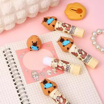 Kawaii Capybara Cartoon Solid Glue Super Strong Adhesives Клей-карандаш Милый студенческий клей-карандаш Офисные принадлежности Канцелярские товары для студентов