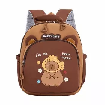 Kawaii Capybara Kindergarten Backpack Cartoon Children School Bag Toddler Style 5
