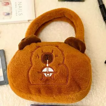 Kawaii Capybara плюшевая сумочка милый мультфильм чучело животного кошелек для монет маленькая сумка для девочек подарки as the picture