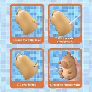Kawaii Capybara Water Spray Toy Симпатичные мультяшные игрушки для ванны Летние уличные игрушки для струй воды Детская игрушка для брызг для подарков детям