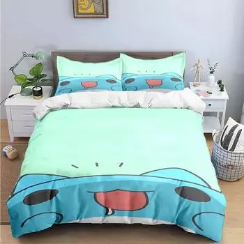 Kawaii Cartoon B-Bugcat Capoo Pattern Bedding Sets Bed Supplies Set Duvet Cover Comforter Set Bedding Set Luxury Birthday Gift EU Twin 135x200cm