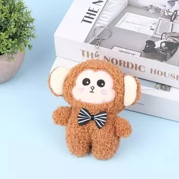 Kawaii Cartoon Monkey Plush Toys Cute Stuffed Animal Doll Keychain Plush Doll Backpack Pendant For Girls Gifts one size