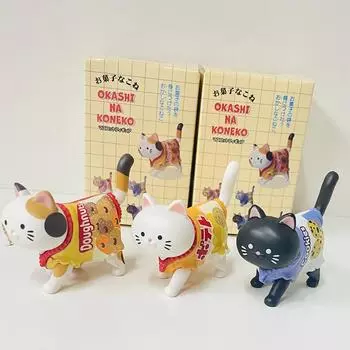 Kawaii Cat Blind Box Cartoon Cute Cat Figure Toys Creative Kittens Dolls Blind Bag Small Ornament Children Christmas Gifts