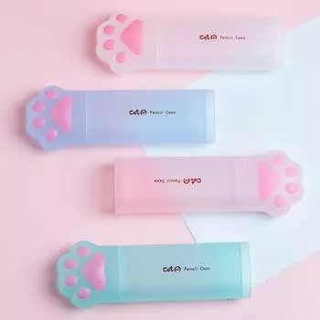 Kawaii чехол для карандаша с кошачьими когтями, качественные школьные принадлежности, канцелярские принадлежности, подарок, школьный милый пенал, пенал, сумка для карандашей розовый