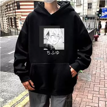 Kawaii Chifuyu Matsuno Tokyo Revengers японские аниме-толстовки для мужчин и женщин с длинным рукавом модная хип-хоп свободная толстовка XS чёрный