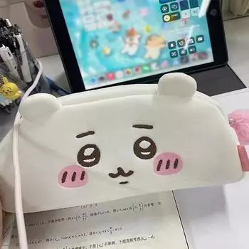 Kawaii Chiikawa плюшевый пенал Usagi канцелярская сумка портмоне косметичка школьные принадлежности сумка для хранения
