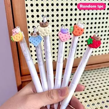 Kawaii Christmas Gel Pen Press Белая ручка для письма Нейтральная ручка Канцелярские товары Детские школьные принадлежности Офисные подарки на день рождения
