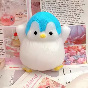 Kawaii Chubby Black Blue Penguin Irritability Decompression Fingertip Squishy Toys Cute Gift Ornaments Kids Couple Birthday Gift
