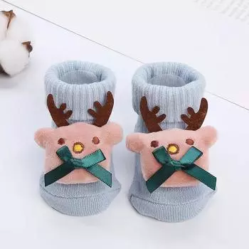 Kawaii Cotton Soft Socks for Newborn Infant Baby Cartoon Animal 3D Doll Socks for Boys Girls Infant Toddler Floor Socks 6-12months