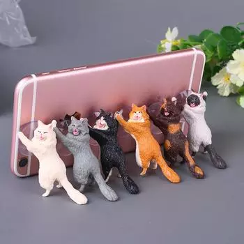 Kawaii Cute Cat Настольный держатель для телефона Милая подставка Ленивый кронштейн Универсальная подставка для телефона с присоской для iPhone Samsung Huawei Xiaomi