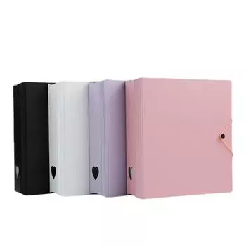 Kawaii D-образное кольцо 3 дюйма Kpop переплет для фотокарточек большой емкости идол фотокарточка альбом фотокарточки коллекционная книга 3inch 20sheets pink