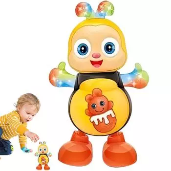 Kawaii Dancing Bee Музыкальные игрушки Электрическая поющая танцевальная игрушка с мигающим светом Детские ползающие интерактивные вокальные игрушки Детские подарки
