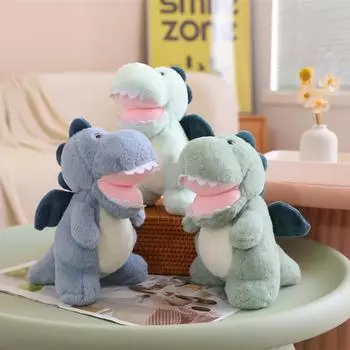Kawaii Динозавр с крыльями Плюшевая кукла Милые мягкие игрушки Мягкие игрушки Кукла Мультфильм Аниме Мягкие детские игрушки для девочек Мальчиков Детские Подарки 25cm