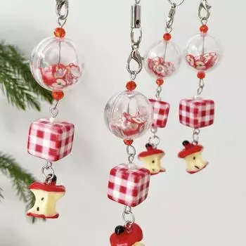 Kawaii Fruit Apple Мобильный телефон Подвеска Ремешок Милый Забавный Diy Рюкзак Подвеска Брелки Украшения Друг Подарок На День Рождения