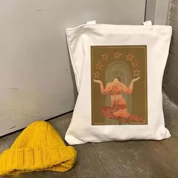 Kawaii Fun Cartoon Print Женская сумка для покупок Большая сумка Harajuku Сумка для покупок Сумка для девочек Большая женская сумка через плечо. 24*26cm