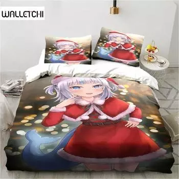 Kawaii Gawr Gura Cute Girl My Angle King Twin Double Child Bedding Set Microfiber or Polyester 3D Print Anime Duvet Cover Set 70x133cm 2pcs