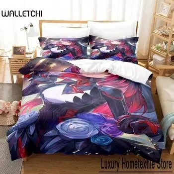 Kawaii Girl Roboco-san Bedding Set Single Twin Full Queen King Size Bed Set Adult Kid Bedroom Duvet cover Sets For Home Textiles 70x133cm 2pcs