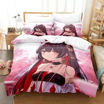 Kawaii GRAY RAVEN PUNISHING Lucia Постельное белье Single Twin Full Queen King Size Bed Set Aldult Kid Bedroom Duvetcover Sets Anime 70x133cm 2pcs