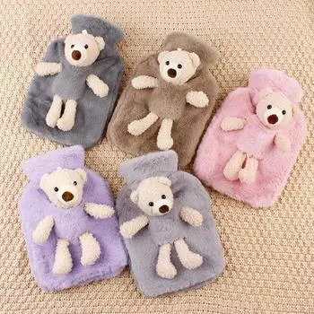 Kawaii Грелки Милый Медведь Резиновый Грелка Для Рук и Ног Живота Взрывобезопасные Грелки Для Женщин Менструальные Боли