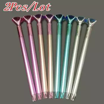 Kawaii хрустальные шариковые ручки Шариковая ручка Модные шариковые ручки с большими бриллиантами 2 шт. в случайном порядке 2pcs random