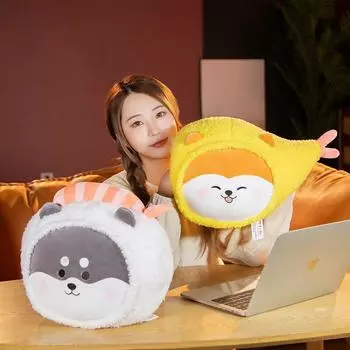 Kawaii Husky Shiba Inu собака плюшевые игрушки милые мультяшные куклы-собаки мягкая грелка для рук подушка плюшевая сумка-мессенджер мягкие куклы