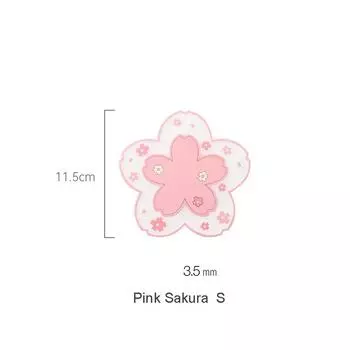 Kawaii Japan Cherry Blossom Coaster Tea Cup Pad Sakura Coaster Insulation Table Mats for Tea Milk Cup Drink Cups 1PC Mat
