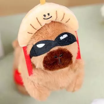 Kawaii Kapibala плюшевый кулон мультфильм капибара брелок рюкзак кулон милый плюшевый кукла брелок настольное украшение автомобильный кулон