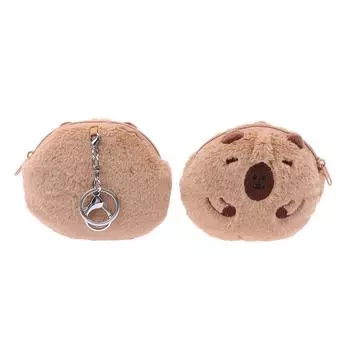 Kawaii Капибара, плюшевый кошелек для монет, милый мультяшный чехол для мелочи для девочек, мини-плюшевый кошелек, сумка для хранения наушников A2