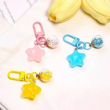 Kawaii красочная звезда дрейф бутылка брелок милый брелок звезда кулон наушники подвесное украшение рюкзак украшения подарки оранжевый