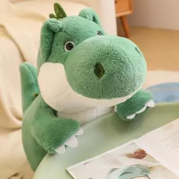 Kawaii круглый толстый динозавр плюшевая игрушка милые мягкие игрушки зеленый динозавр плюшевые куклы аниме мягкие детские игрушки подарок декоративная подушка 50cm зелёный
