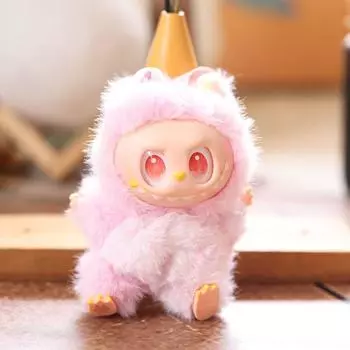 Kawaii Labubu плюшевый брелок мультфильм аниме мягкая кукла игрушка милая сумка кулон украшение рюкзак украшение пара подарки розовый