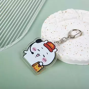 Kawaii Mcdonald S Chiikawa Keychain Cartoon Anime Hachiware Usagi Cute Q Version Acrylic Pendent Bag Charms Friend Couple Gift