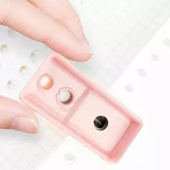 Kawaii милый офис школьные принадлежности для переплета канцелярские принадлежности одно кольцо мини дырокол 1 отверстие портативный круглый дырокол фиолетовый