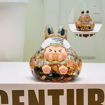 Kawaii Mini Classic Resin Crafts Trendy Creative Doll Toy Настольные украшения Миниатюрные фигурки Украшения для дома Подарки чёрный