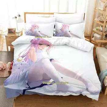 Kawaii Misono Mika Постельное белье Single Twin Full Queen King Size Bed Set Adult Kid Bedroom Duvetcover Set Anime Parure de lit Bed 70x133cm 2pcs