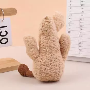 Kawaii мультфильм имбирь плюшевый брелок милый плюшевый кукольный брелок плюшевые игрушки рюкзак кулон автомобильный держатель ключей для девочек подарок one size