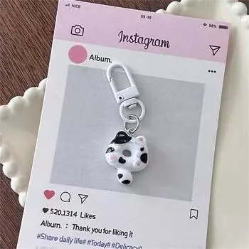 Kawaii мультфильм новинка кот пончик брелок милый креативный брелок кулон смешной рюкзак украшения аксессуары подарки