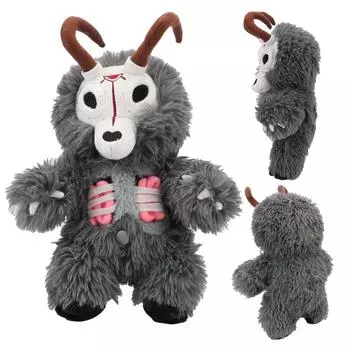 Kawaii мультфильм Вендиго зомби голова оленя плюшевая игрушка мягкая игрушка Вендиго день рождения Хэллоуин креативные подарки декор комнаты 40*15*7cm серый