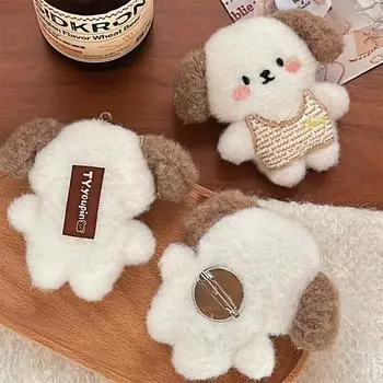 Kawaii мультяшный щенок брелок кулон милая новинка кукла брошь для женщин девочек изысканный рюкзак украшения аксессуары подарки