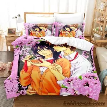 Kawaii New Kaichou Wa Maid-sama Bedding Set Cartoon Anime three-piece set Adult Kid Bedroom Duvetcover Sets 3D camas dormitorio 70x133cm 2pcs