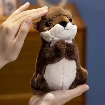 Kawaii Otter Plushie La Loutre плюшевые игрушки, мягкая кукла-животное, подушка, подарок на Рождество, день рождения, декор комнаты 19cm