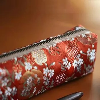 Kawaii пенал в стиле ретро, школьные принадлежности, Trousse Scolaire, ткань, сумки для карандашей с вышивкой, студенческие канцелярские принадлежности, пеналы