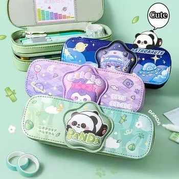 Kawaii пеналы большой емкости, пенал, сумка-держатель для девочек, офисный студенческий органайзер для канцелярских принадлежностей, школьные принадлежности