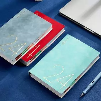 Kawaii Planner Notebook Simple Calendar Book Stationery Supplies Business Notebook Daily Planner синий