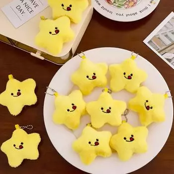 Kawaii плюшевые звезды кулон брелок мультфильм милая кукла игрушка брелок для женщин девочек милая сумка брелок украшения аксессуары подарок