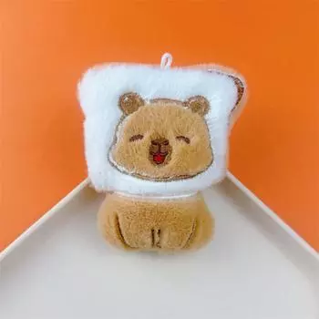 Kawaii плюшевый брелок-подвеска Capybara милый мультяшный брелок-подвеска Capybara еда креативный рюкзак украшения аксессуары подарки A3